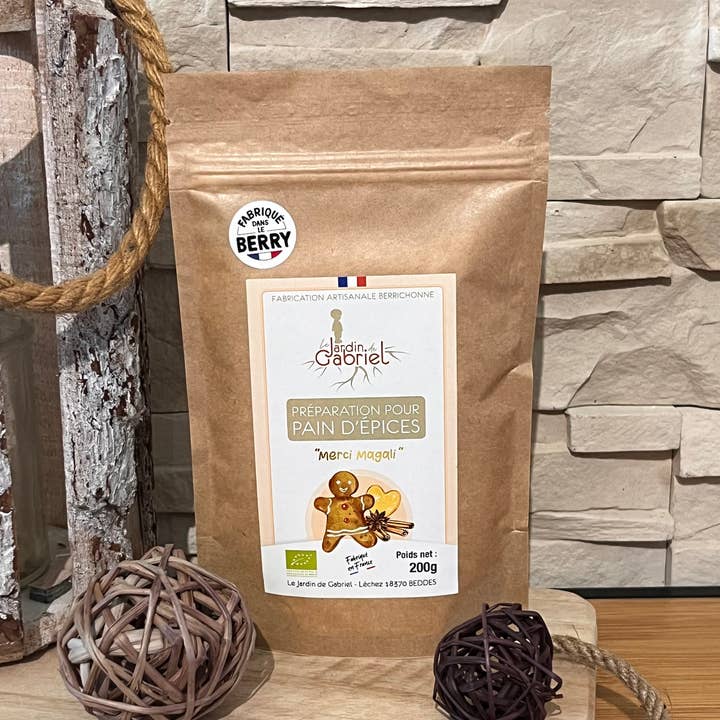 Kit préparation pour pain d'épices 200 gr pour la vente par Le Jardin de Gabriel