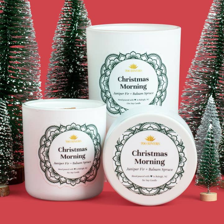 Mañana de Navidad, 8 oz | Vela de Navidad | Superventas navideñas para venta al por mayor de 700 Rivers