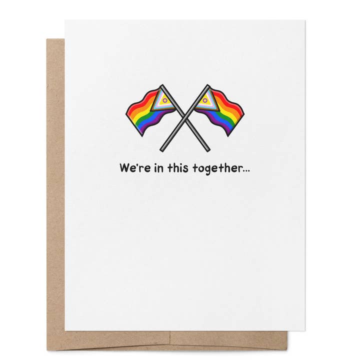 Nous sommes ensemble dans cette épreuve | Carte de sympathie politique LGBTQ+ pour la vente par That Queer Card Co