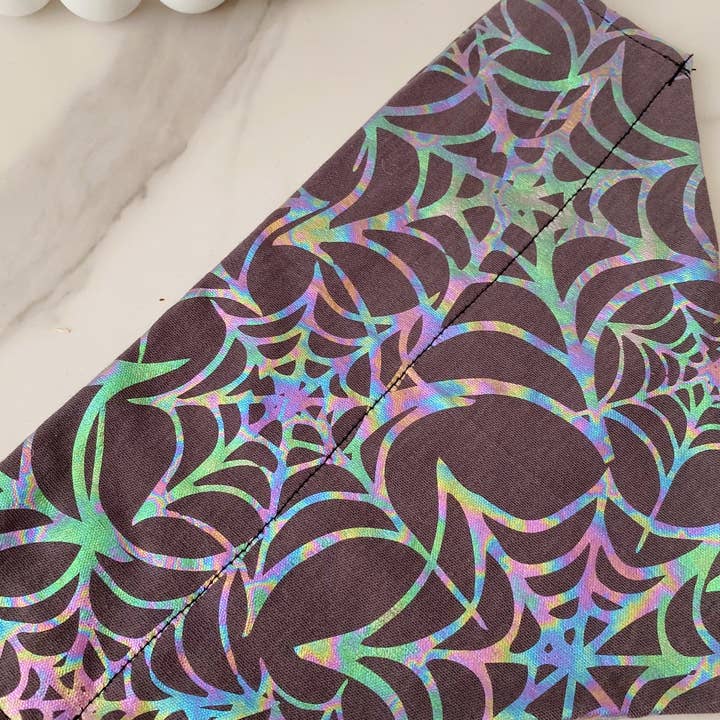 Spotted Dog Co. - Wholesale Pet Bandana - Dog - Sider Web Bandana - Holographic!1