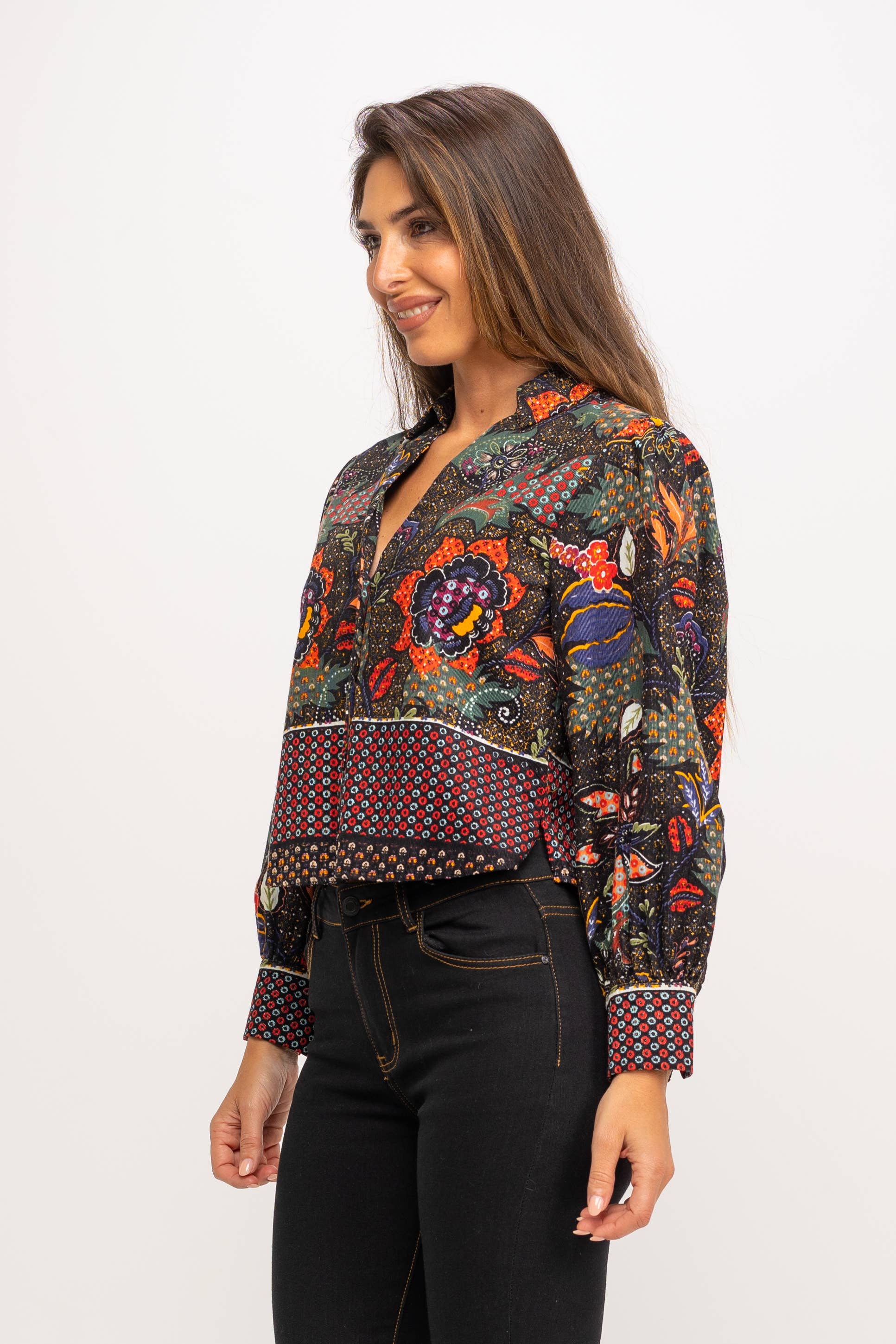 Zwart Blouse PR1010B voor groothandel op Faire2