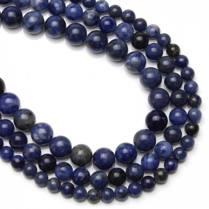 Dark sodalite beads for wholesale by UniArt