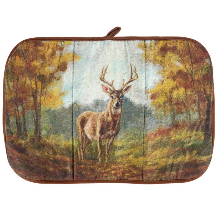 Forest Deer Drying Mat for wholesale by Primitives by Kathy