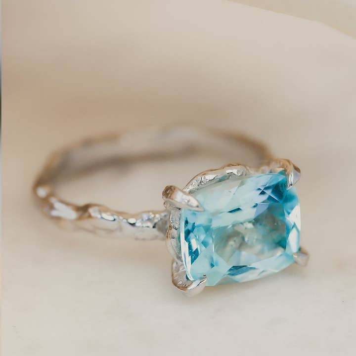Solid Gold Blue Topaz Statement Ring and other Purchase Wholesale topaz. Free Returns & Net 60 Terms on Faire trending on Faire.