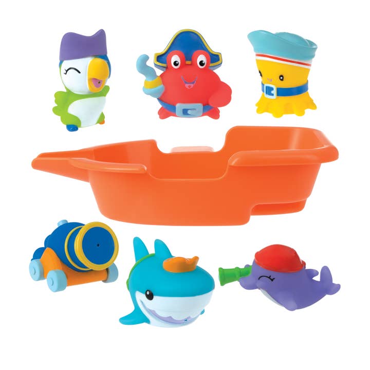 Nuby - Vente Jouet pour le bain – bébé - Ensemble de jouets de bain Pirate Pals2