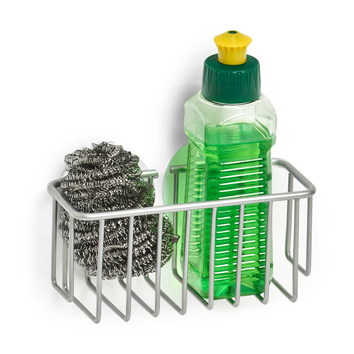 silver Sponge holder with suction cups, metal for wholesale on Faire2