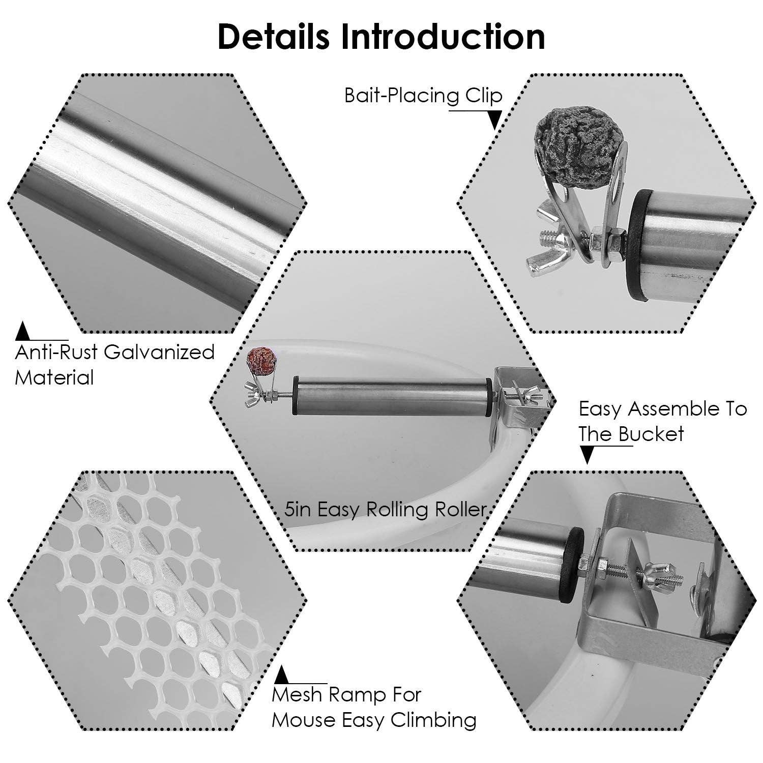 Silver Reusable Mice Rat Mouse Killer Roll Trap Log Rolling Mouse Catcher Rodent Traps Mouse Control for wholesale on Faire3