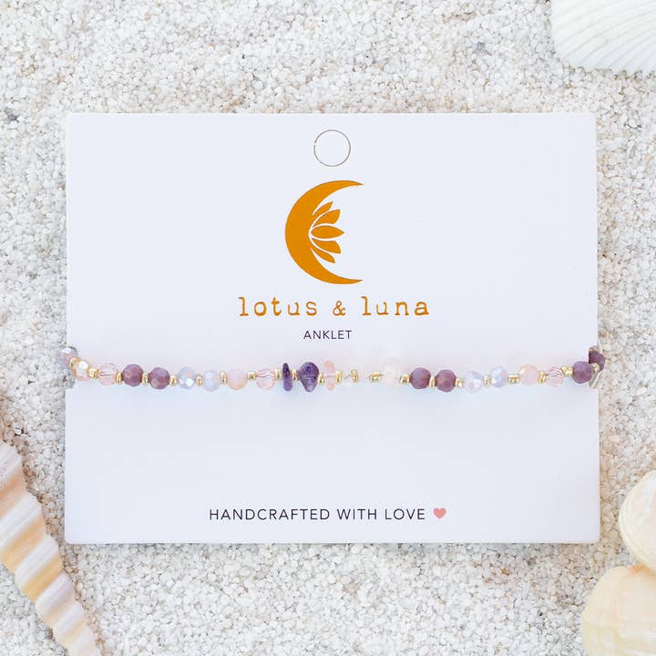 Strålende Glimmer Ankelkæde for engroshandel hos Lotus and Luna