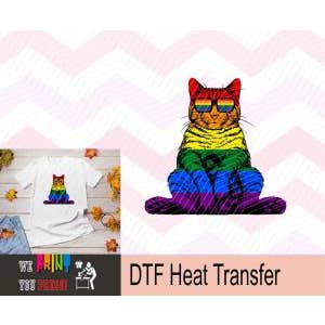 LGBT Color Cat DTF for engroshandel hos DTF Tee