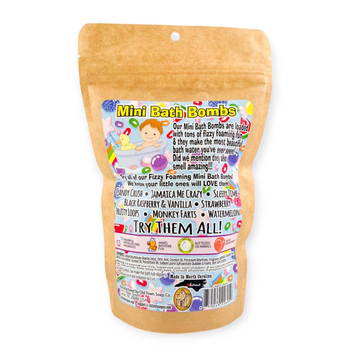 Old Town Soap Co. - Wholesale Bath Bomb/Fizz - Mini Bath Bombs -8 Scents that Kids of all ages LOVE