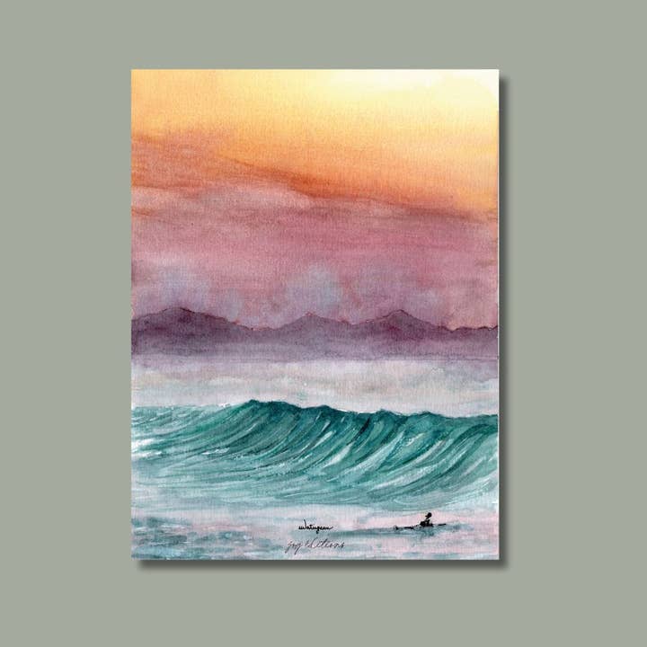 Plakat - Ocean Sunset - Vandspil for engroshandel hos JOG | Maison d’éditions