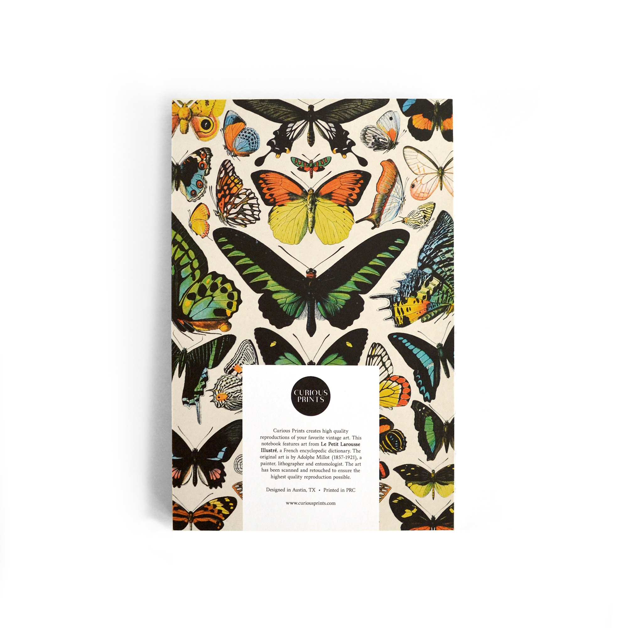 Curious Prints - Venta al por mayor Cuadernos - Cuaderno de Encuadernación Copta Expuesta de Mariposa Vintage2