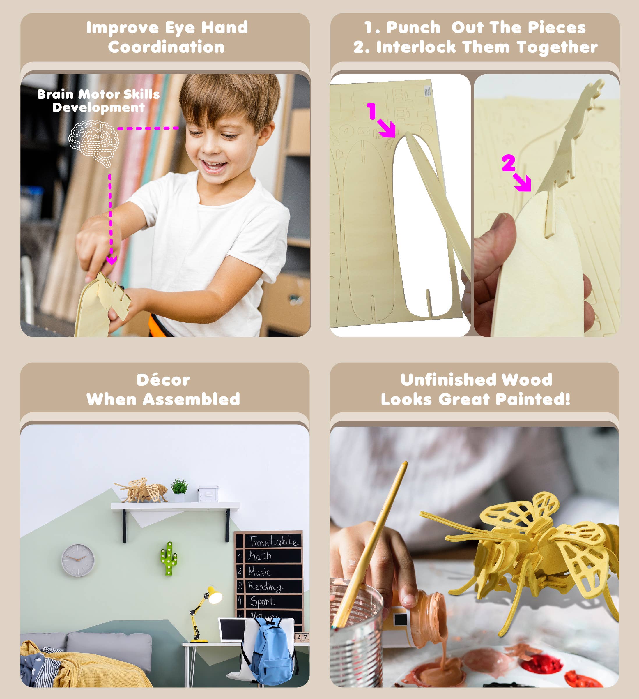 Cota Global - Wholesale Puzzle - Kids - 3D Puzzles - Honeybee2