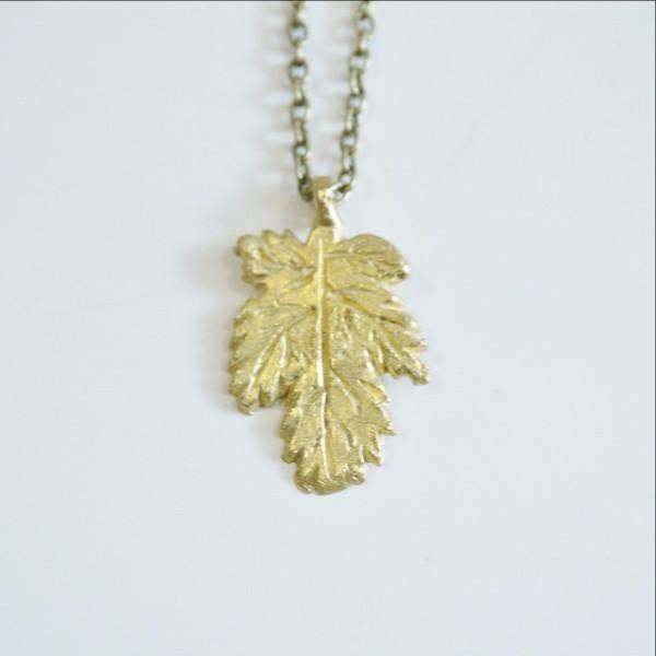 Alora Boutique Inc. - Wholesale Pendant/Charm Necklace - I Love Canada | Small Maple Leaf Necklace | Recycled Brass3