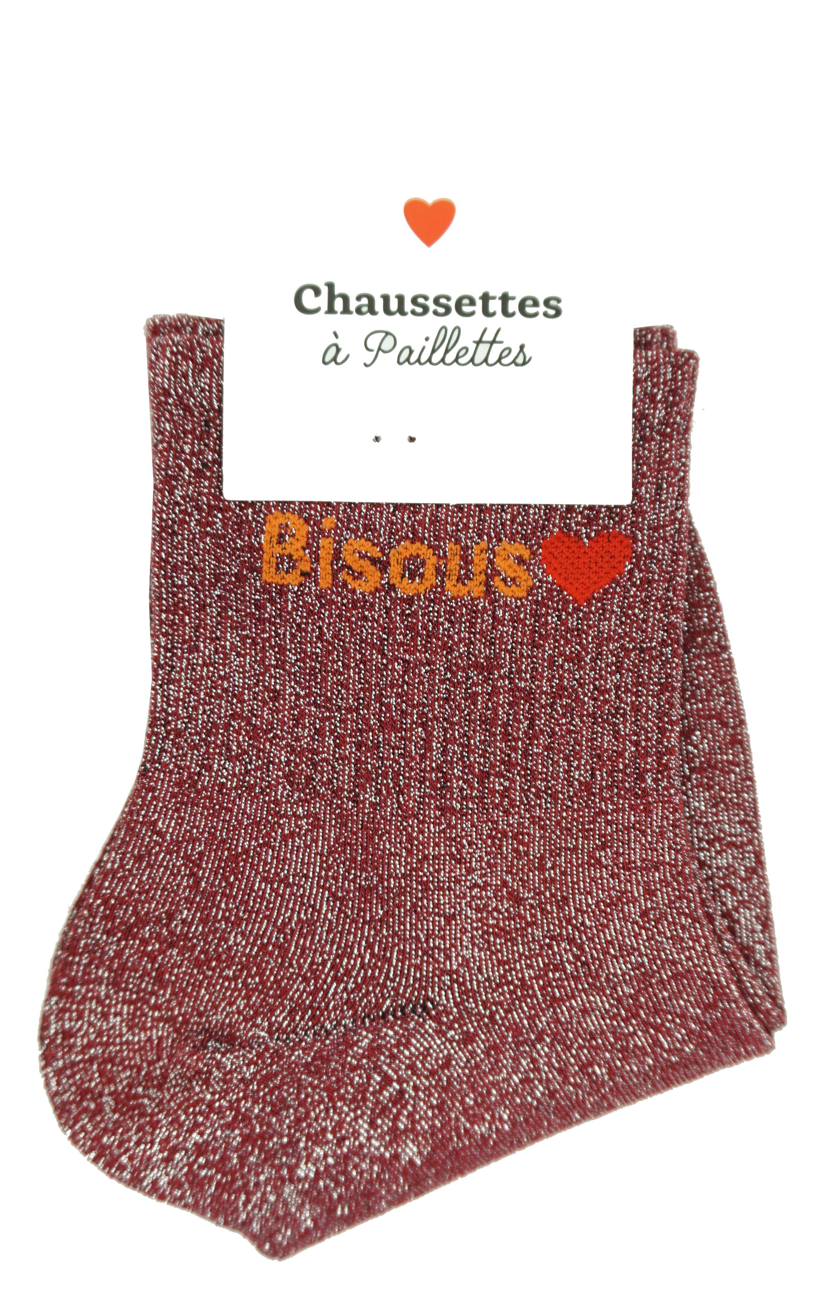 Anais - Vente Chaussettes – femme - Paire de chaussette à paillette message11