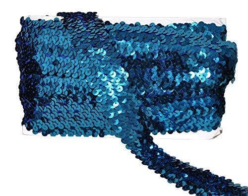 Mandala Crafts – Engroshandel Håndværk forsyninger – Mandala Håndværk Elastisk Paillet, Flad Glitter Stretch Bling Paillette Stof Bånd, Metallisk Applikation Trim Blonder til Kjole Pynt, Pandebånd21