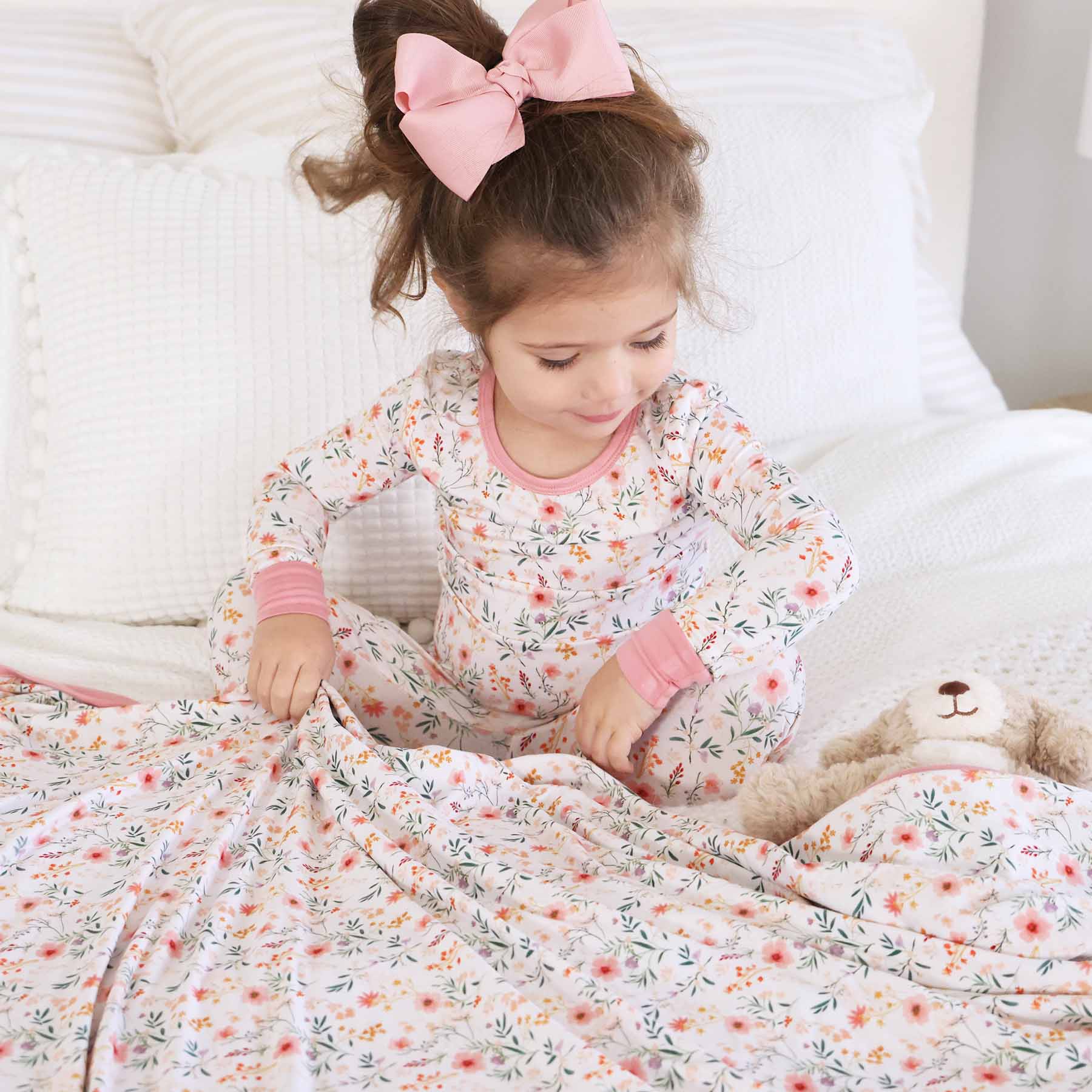 Caden Lane - Wholesale Sleepwear Set - Kids - Winnie's Wildflowers Two Piece Pajama Set14