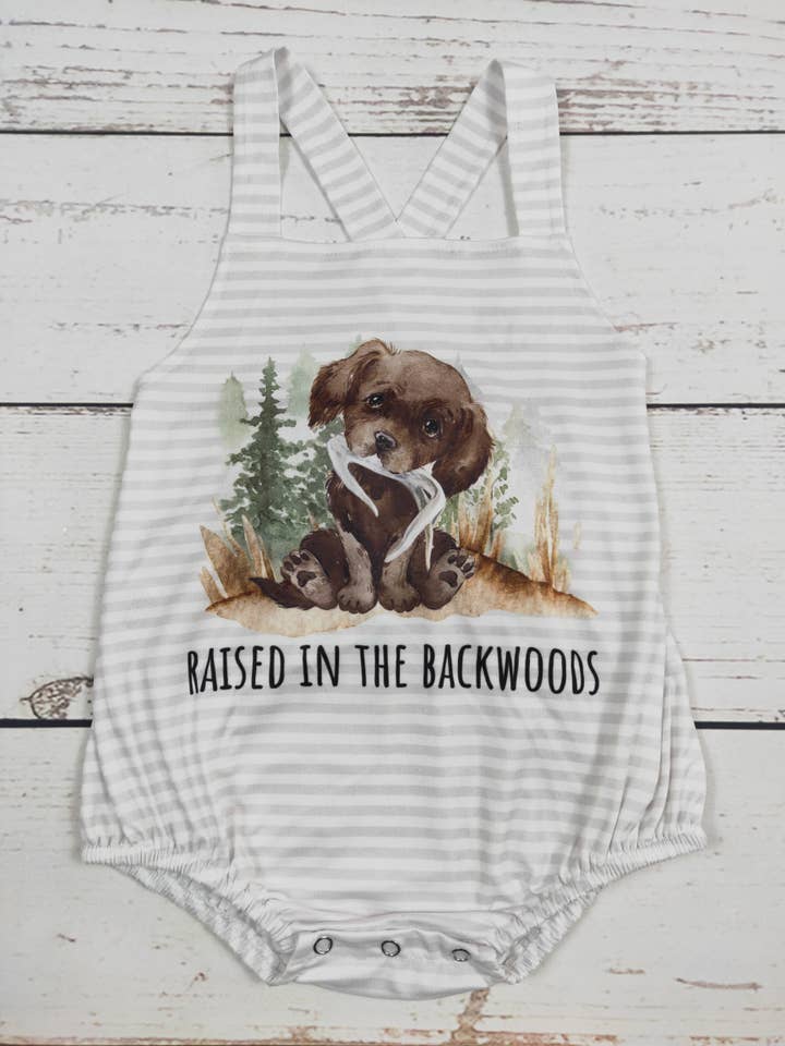 sassy kids palace - Wholesale Bodysuit (Non-Footed) - Baby - Baby Dog Raised In The Backwoods Printed Bubble