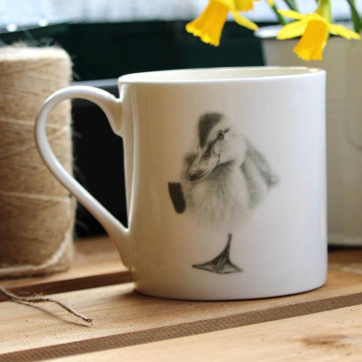 Dottie Duckling Mug - Cute Animal Illustration for wholesale by Share A Little Frankie