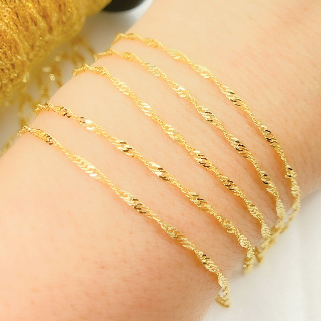 Jewels & Chains - Wholesale Link & Chain Necklace - 028G2SLMSIT2byFt. 14k Solid Gold Singapore Chain1