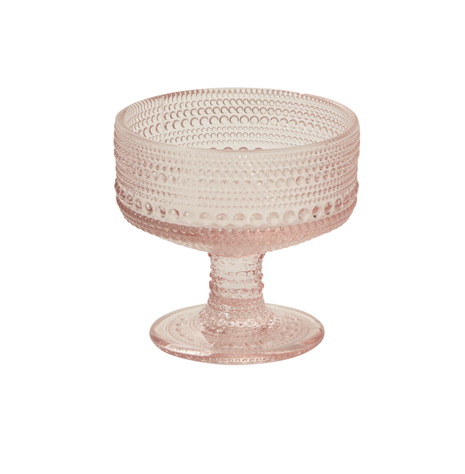 Elan Bazaar - Vendita all'ingrosso Bicchieri da cocktail/superalcolici - Set da 12 Bicchieri in Vetro Rosa Cipria Stile Vintage, ampi1