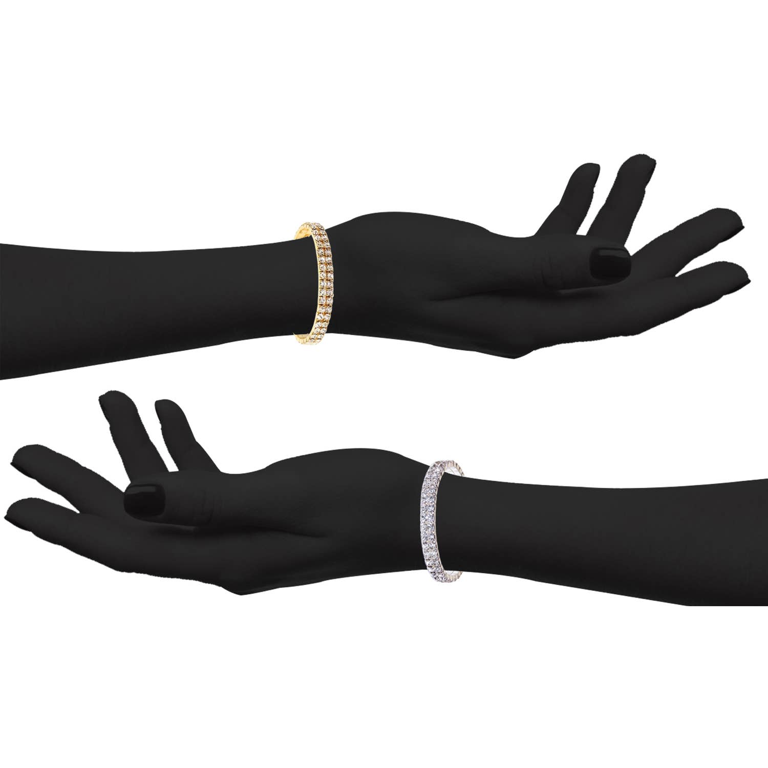 The American Gift Company (TAGCO) – wholesale Jewellery set – 2-Pack: Swarovski Elements Crystals Double Tier Bracelet4