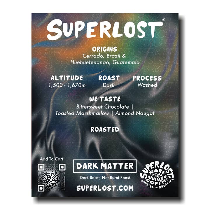 Mörk Materia - Mörk Rost, Inte Bränd Rost - Chokladtoner för wholesale av Superlost Coffee