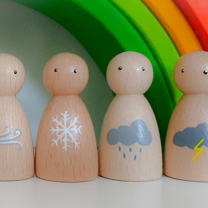 LittlePegHouse – wholesale Träleksak - Barn – Väderdockor i träklädnypor1