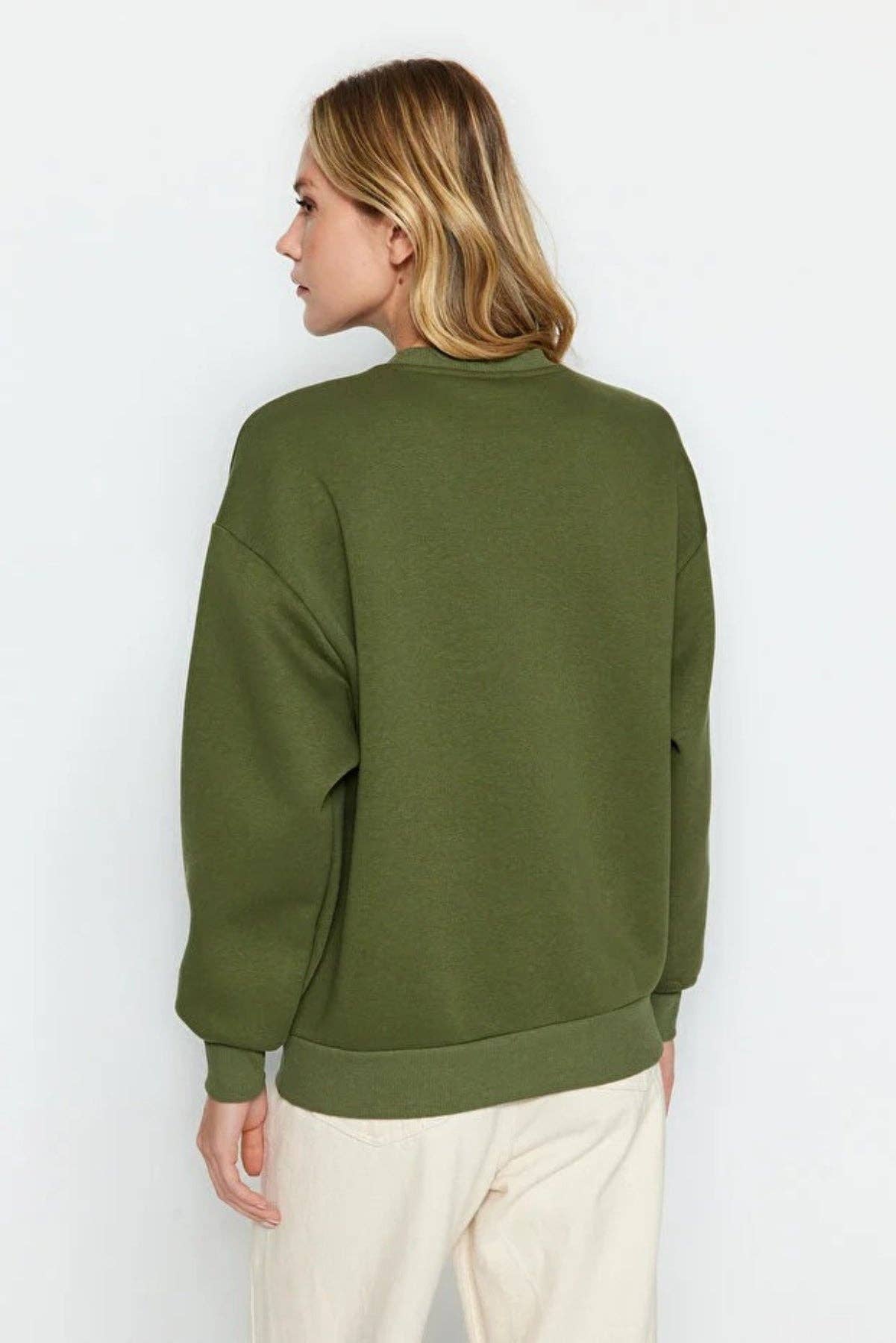 Hoxton Gal – wholesale Sweatshirt – Women's – Thick Fleece-Lined Regular Fit Crew Neck Basic Knit Sweatshirt29