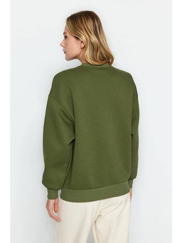 Hoxton Gal – wholesale Sweatshirt – Women's – Thick Fleece-Lined Regular Fit Crew Neck Basic Knit Sweatshirt29