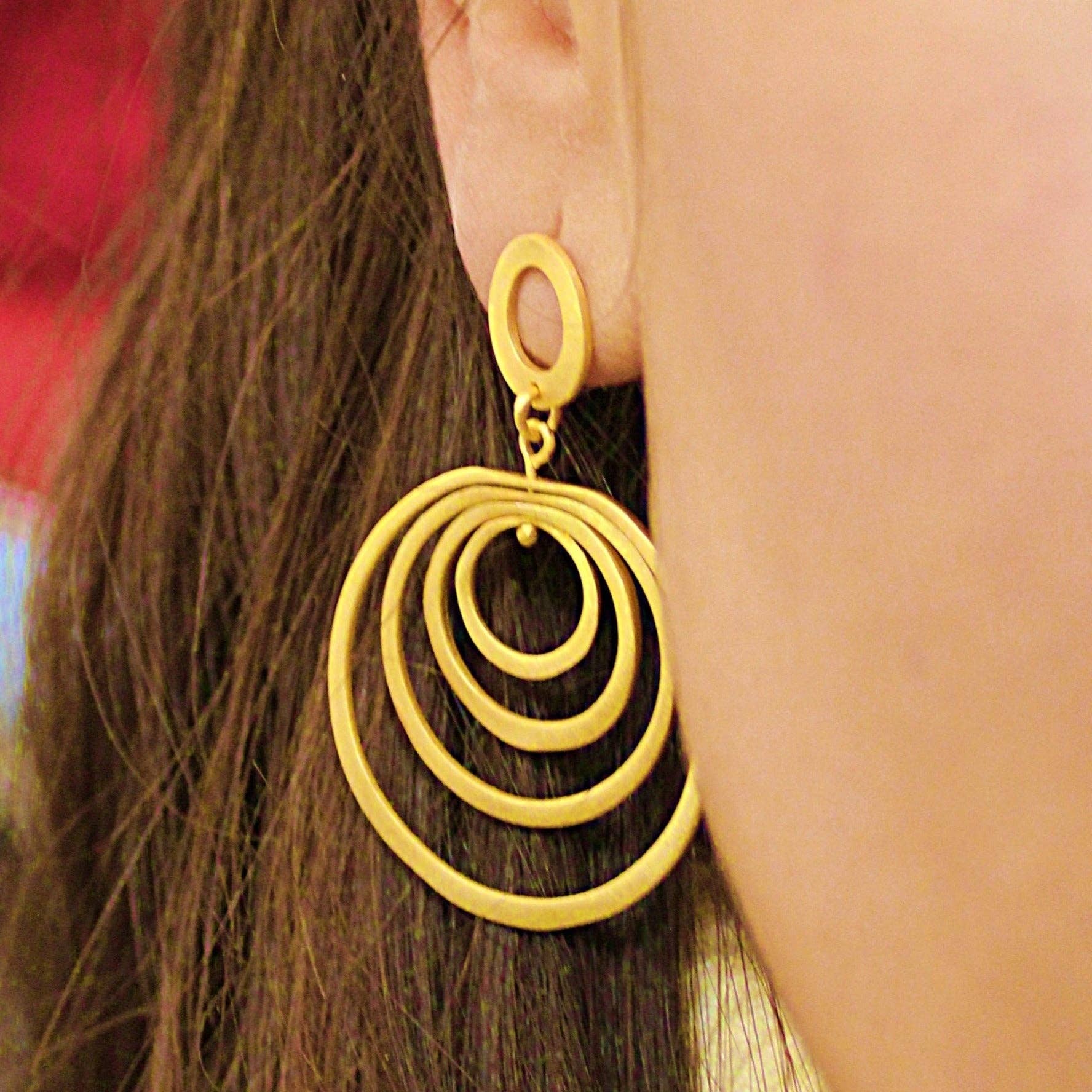 LA MAR - Wholesale Dangle Earrings - MILLE ANELLI earrings with gold-plated design0