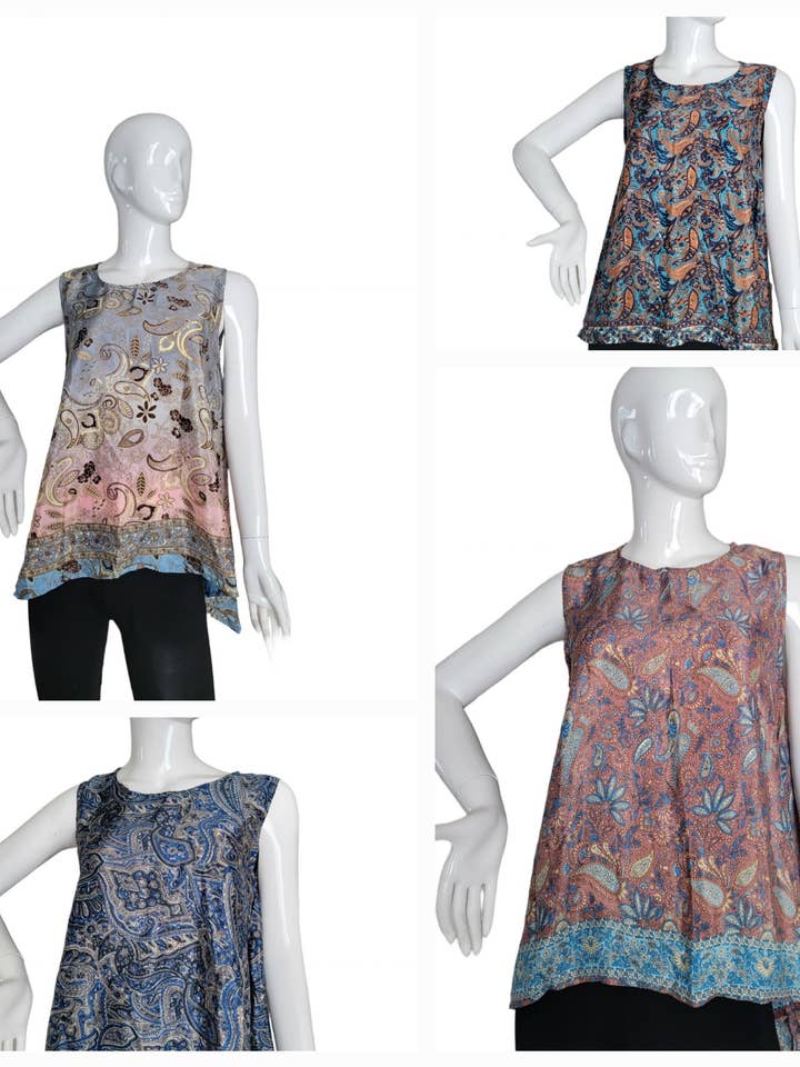 TSTT-69 Sleeveless Printed Top for wholesale by Evergreen Guardian Imports