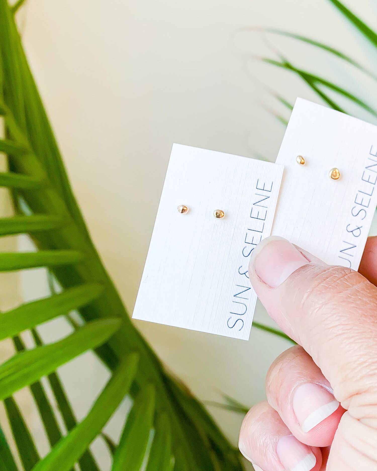 Sun & Selene - Venta al por mayor Pendientes de botón/aretes de poste - Pendientes GAIA Pebble6