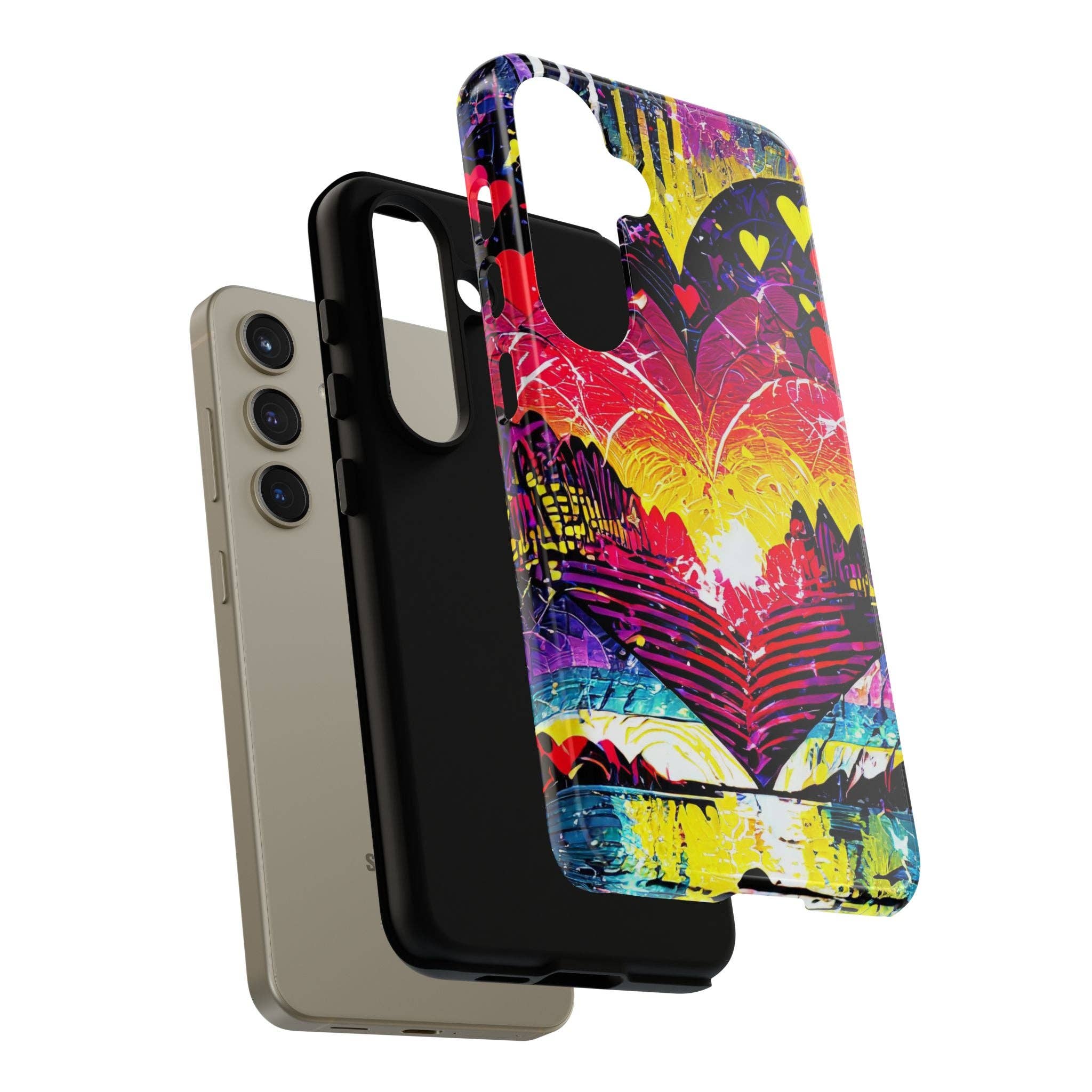 Studio 653 Clothing Co - Wholesale Phone Case - Women's - Vibrant Heart Sunset Tough Phone Case46