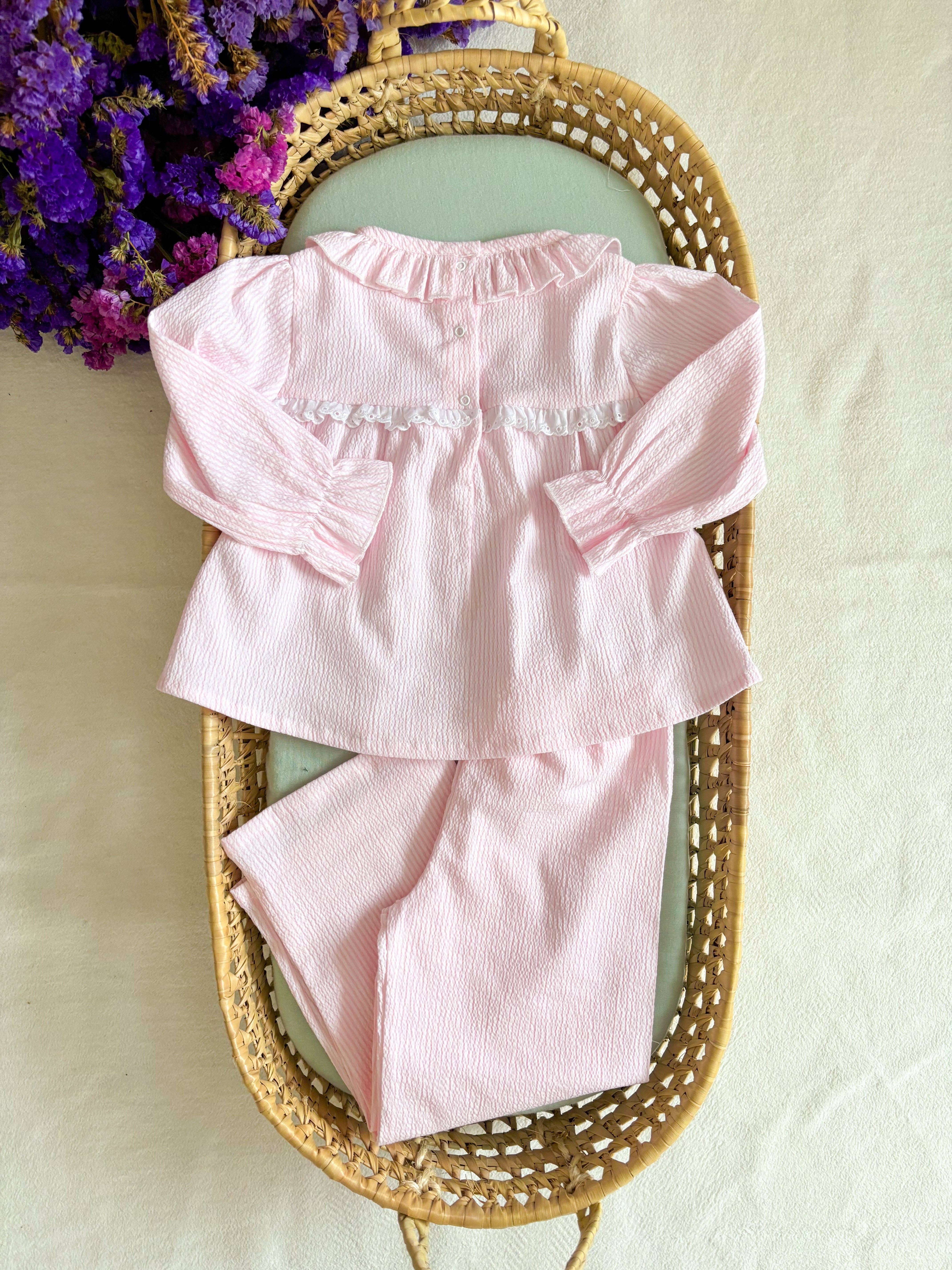 Maria Jasmim Baby & Child - Wholesale Sleepwear Set - Kids - Pink Striped Pajamas2