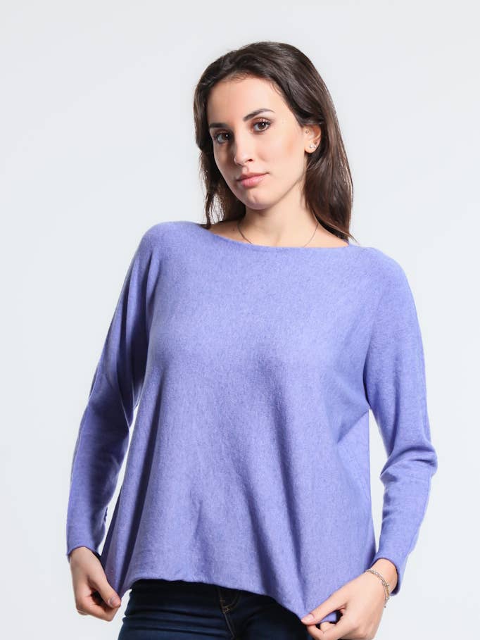 TINA Stephens Italy/Tees By Tina - Wholesale Knit Sweater - Women's - Laurin Seriously Soft Jewel Neck Sweater (BLS425)