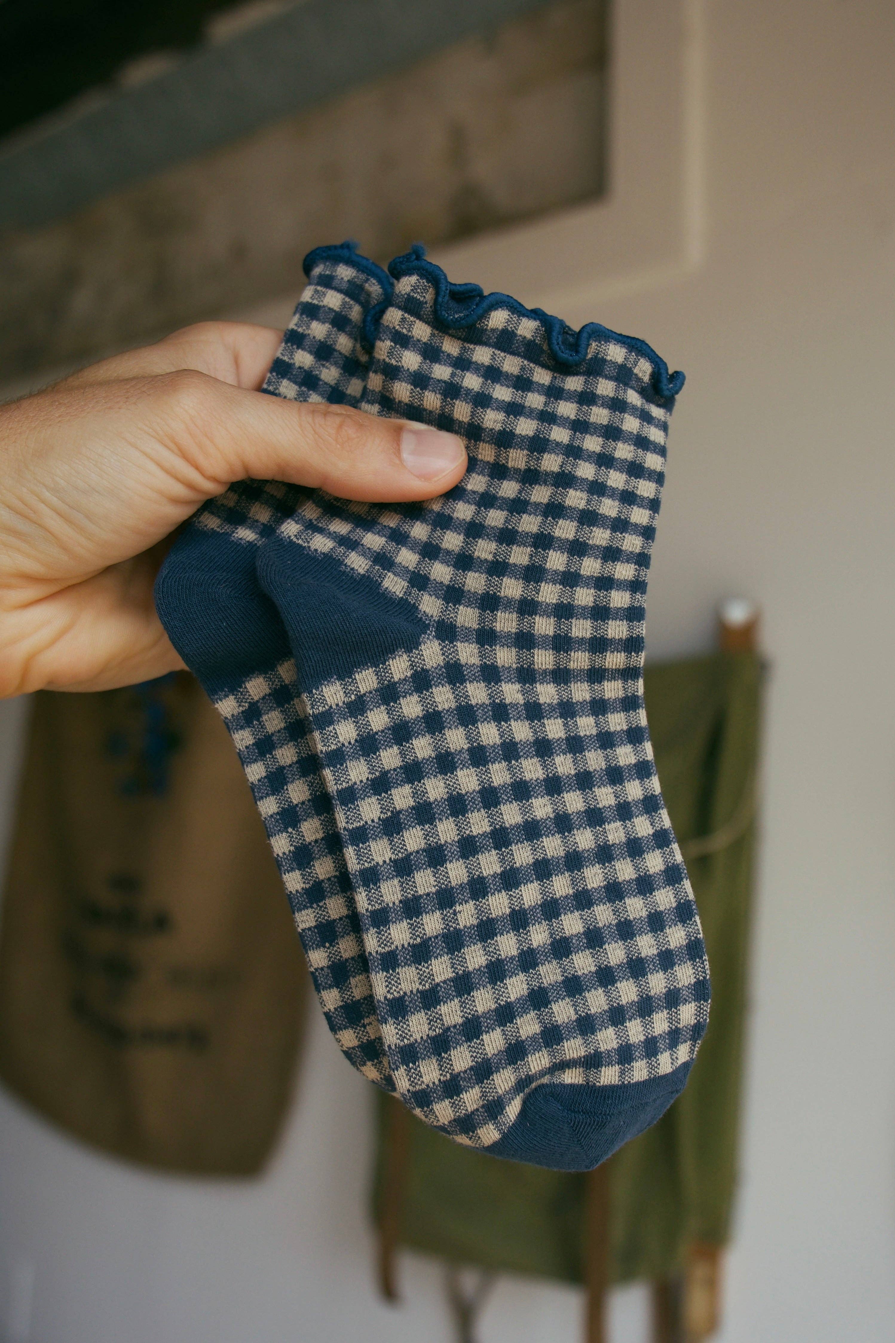 Beaten Path Co - Vente Chaussettes – unisexe - CHAUSSETTES À CARREAUX SEASIDE3