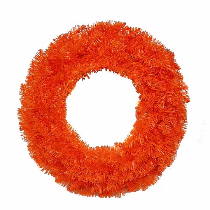 24“ Unlit Miniature Orange Wreath for wholesale by Kurt S. Adler, Inc.