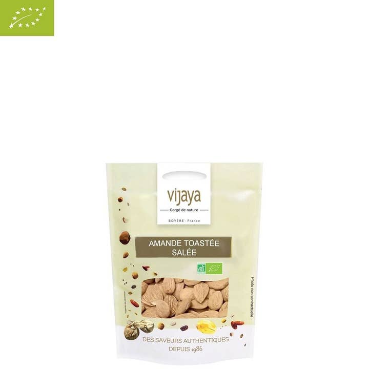 Mandorla pelata tostata e salata - SICILIA - 125g - Biologico* per la vendita all'ingrosso da parte di VIJAYA - SAS J.L. BOYERE