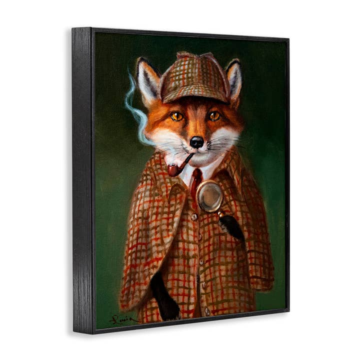 Stupell Industries - Wholesale Wall Sign - Detective Fox with Pipe - Framed Wall Art13