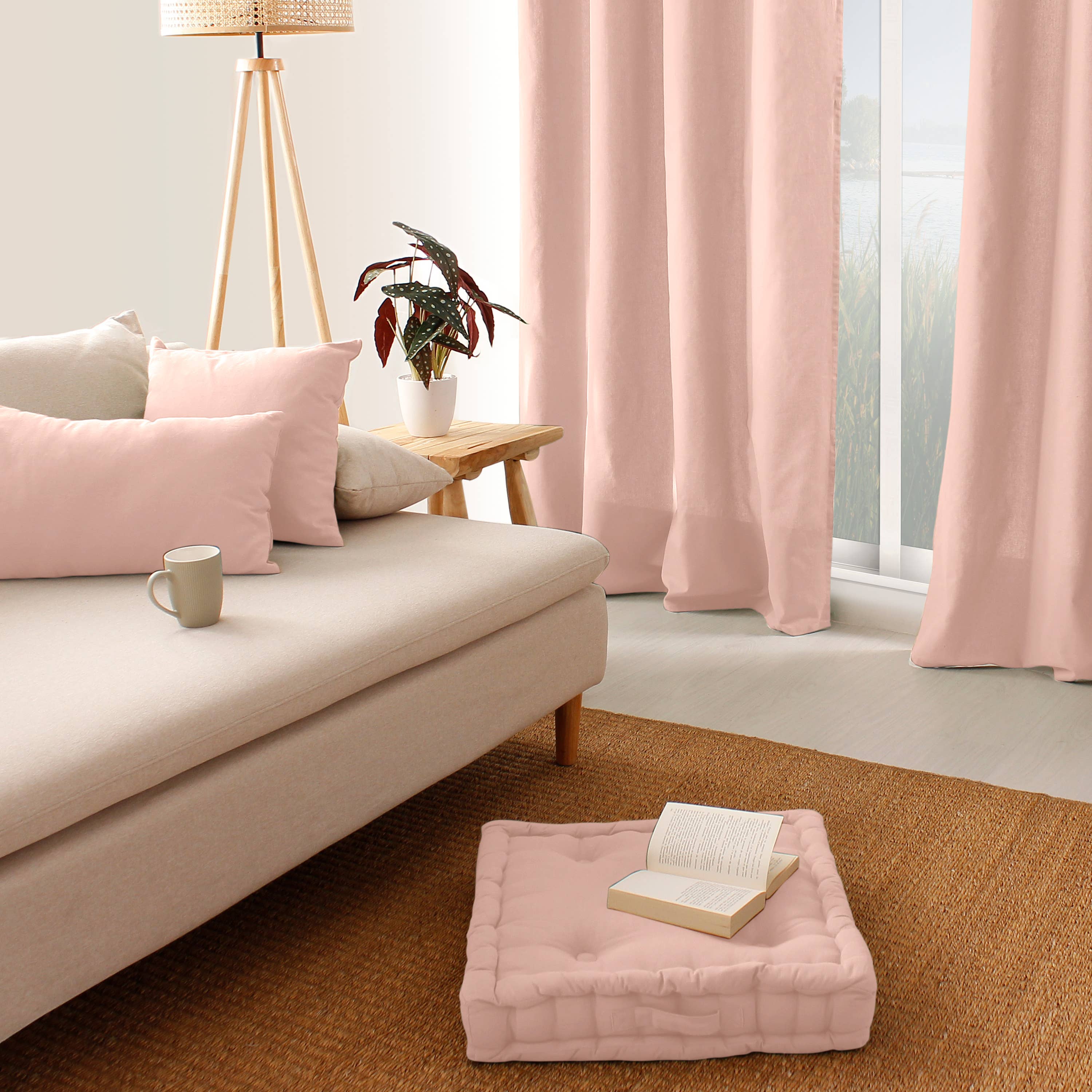 DECOSTARS - CmaDECO - Venta al por mayor Cojines de suelo - Cojín de suelo con asa, 50x50 cm, colección PANAMA17