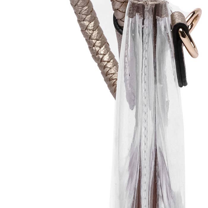 MiMi Wholesale - Wholesale Clutch Bag - Women's - AD205T See Through Clear Cuff Handle Tassel Wrislet Clutch18