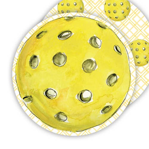 Handpainted Pickleball Round Coaster for wholesale by RosanneBeck Collections