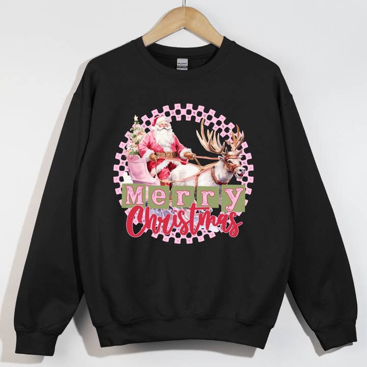 Feliz Natal Trenó do Pai Natal Xadrez Preppy por atacado de Her Ever After