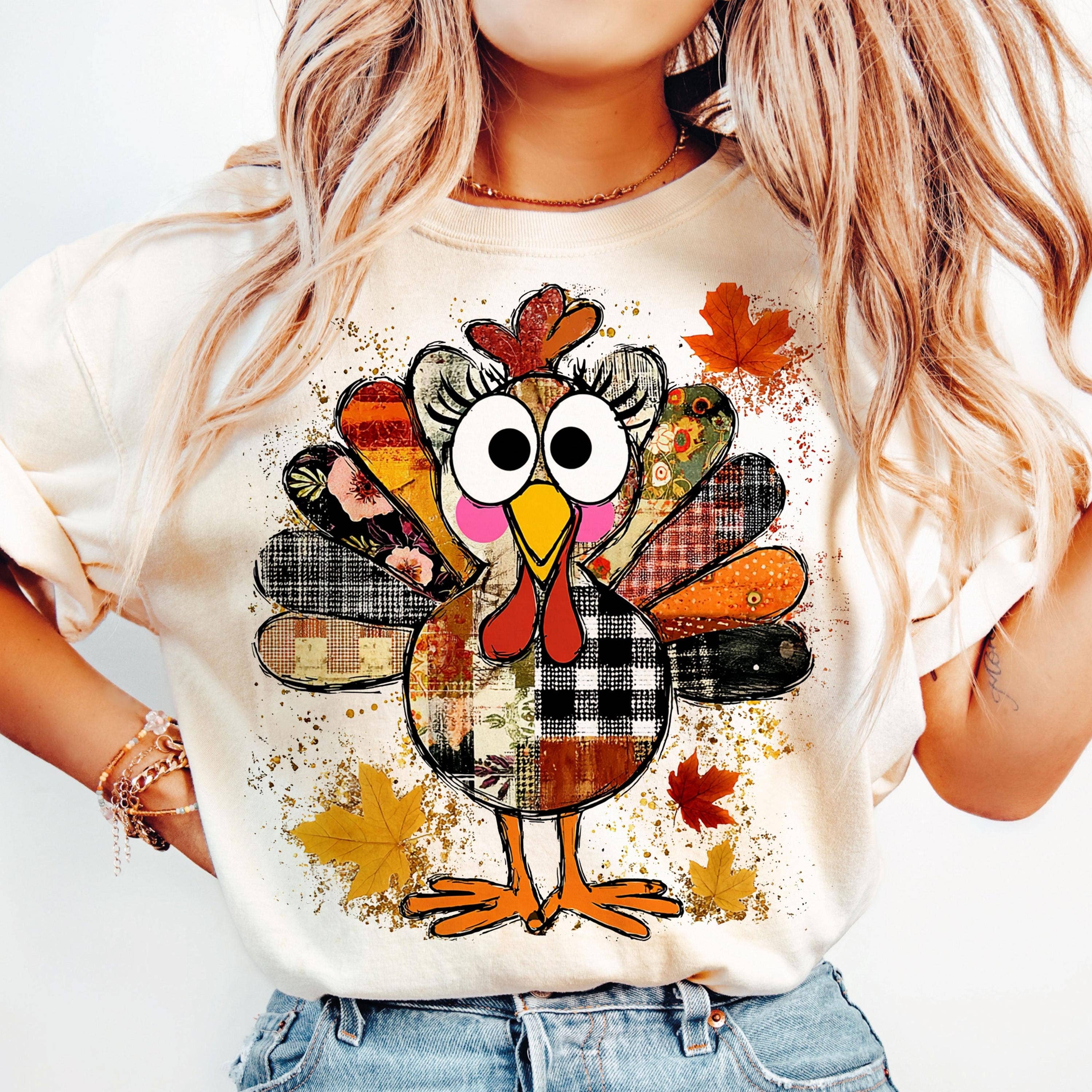 NVC Ecommerce LLC - Wholesale T-Shirt (Graphic) - Women's - Thanksgiving Gobble Coquette Shirt, Preppy Turkey Sweatshirt0