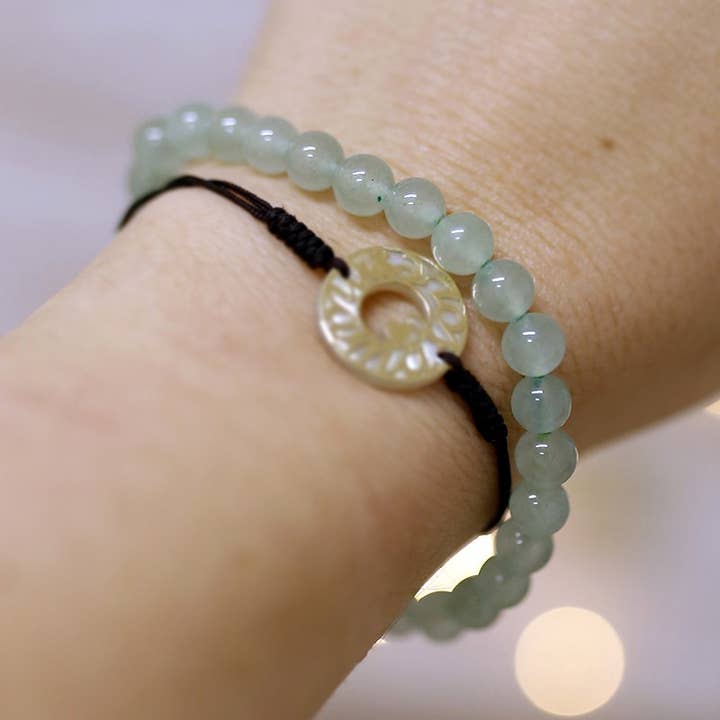 Ethike.eu - Wholesale Beaded Bracelet - Aventurine Green - Premium 6mm Stone Bracelet1