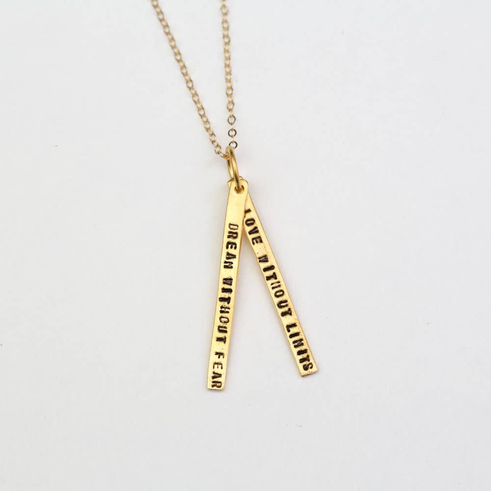 Chocolate and Steel - Vente Colliers à pendentif - Rêver sans peur Aimer sans limites - Collier citation3