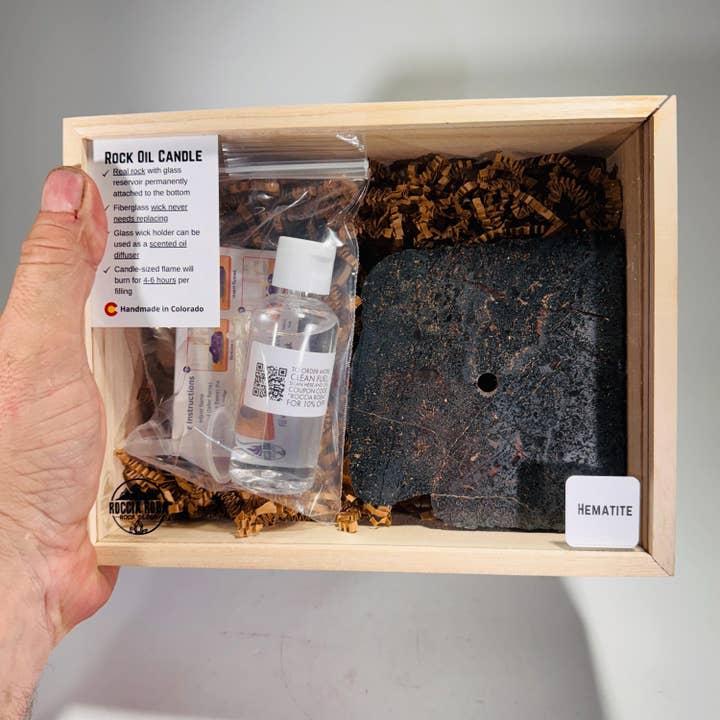 Roccia Roba - Wholesale Gift Box - Hematite Rock Candle Gift Box4