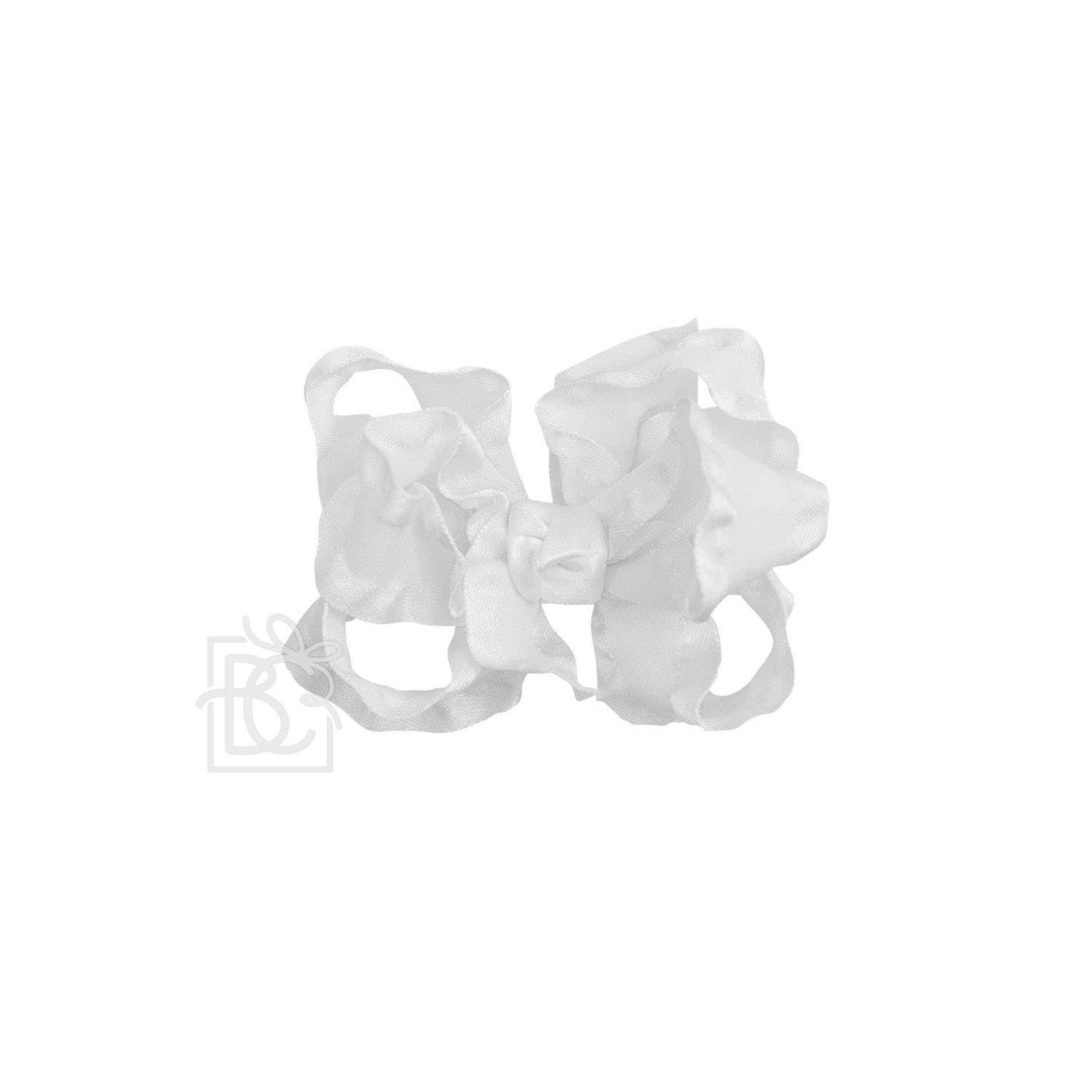 Beyond Creations, LLC - Wholesale Hair Bow - Kids - DOUBLE RUFFLE BOW ON CLIP86