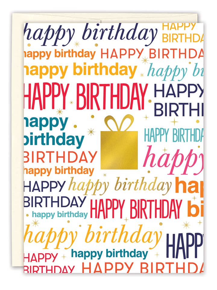 Verjaardagskaart Gelukkige Verjaardagen - Goudfolie Gestempeld voor wholesale door Black Joy Paper